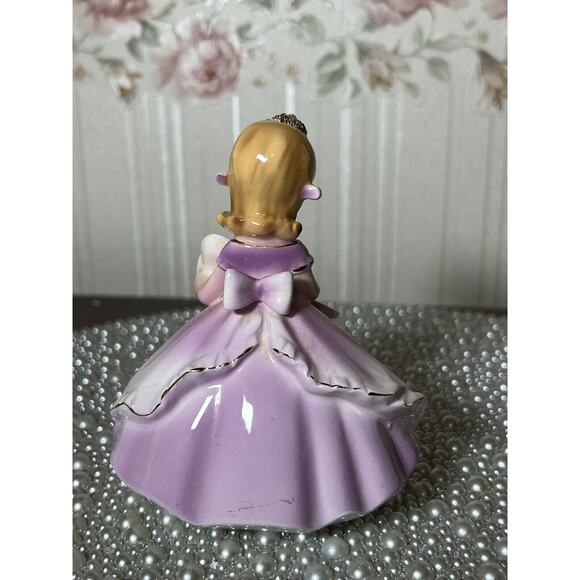 HTF VINTAGE ARNART ERICH STAUFFER GIRL PORCELAIN FIGURINE 4 3/4" , FOIL - Picture 5 of 8